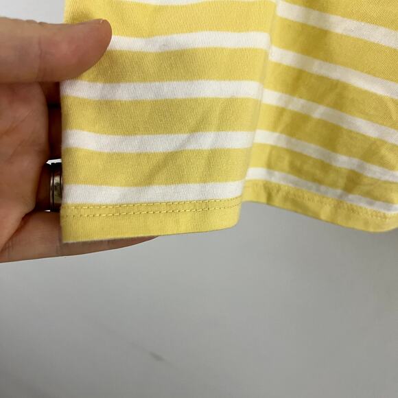 Kule Short Sleeve Tee Shirt Yellow White Women Size Small - Picture 5 of 9